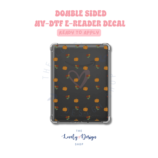 Fall Little Pumpkins And Flowers - UV DTF E-Reader Decal - Aug 8