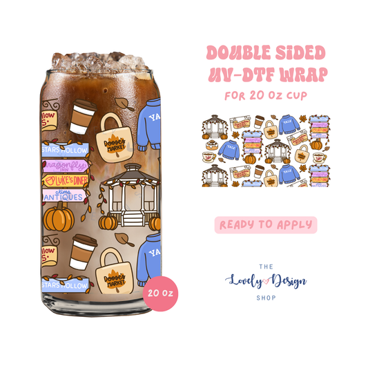 GGs Town In Fall - UV DTF 20 oz Libbey Cup Wrap - July 24