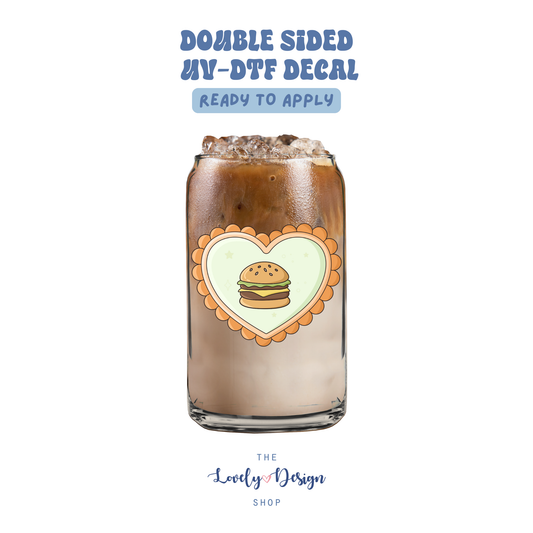 Hamburger Label Heart - UV DTF Cup Decal - Sep 15