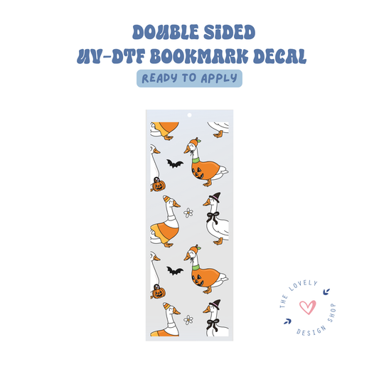 Spooky Goose - UV DTF Bookmark Decal - Aug 8