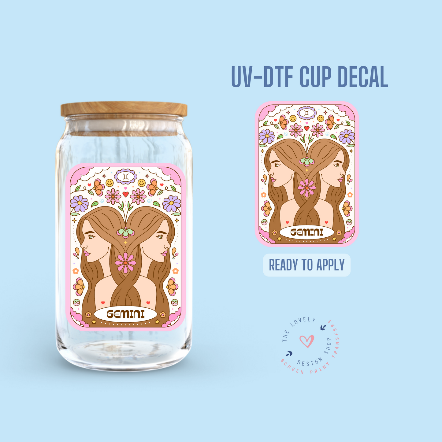 Zodiac Signs Tarot Cards - UV DTF Cup Decal (Ready to Ship) May 20