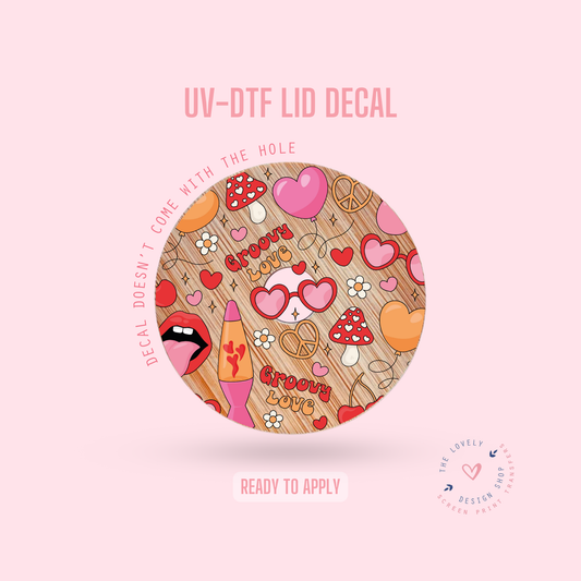 Groovy Love - UV DTF Lid Decal - Dec 9