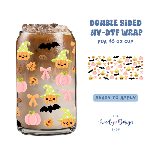 Cute Fall - UV DTF 16 oz Libbey Cup Wrap - Sep 15