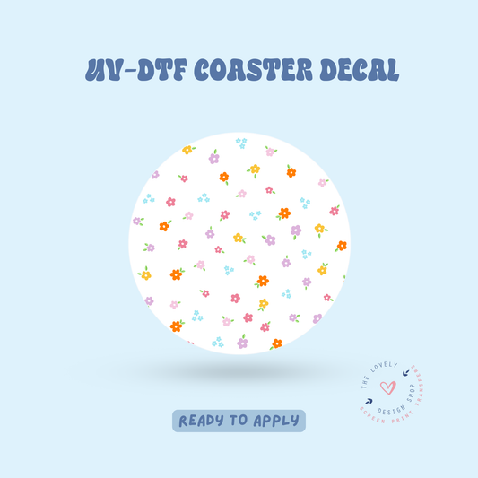 Mini Flowers - UV DTF Coaster Decal - May 2