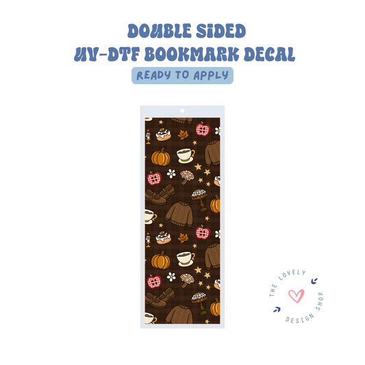 Cozy Fall - UV DTF Bookmark Decal - July 24