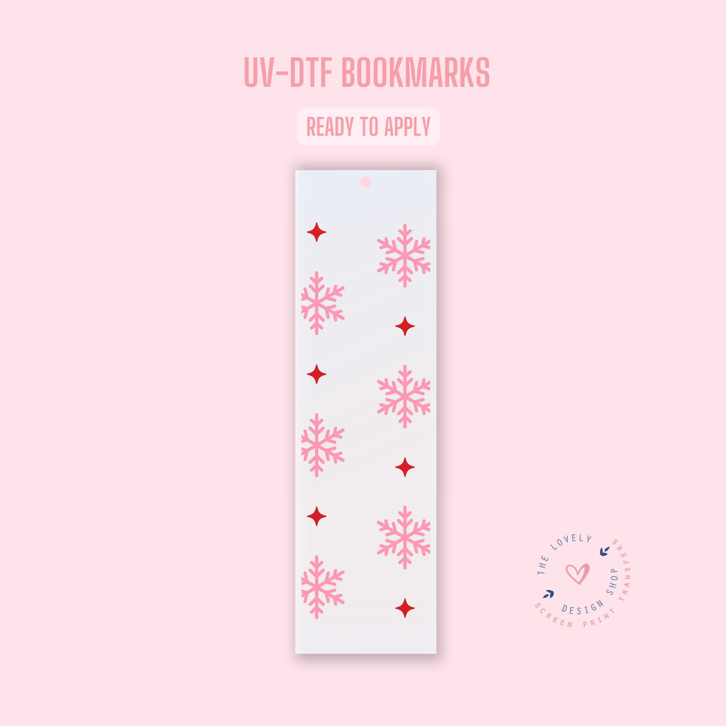 Snowflakes - UV DTF Bookmark Decal - Sep 16
