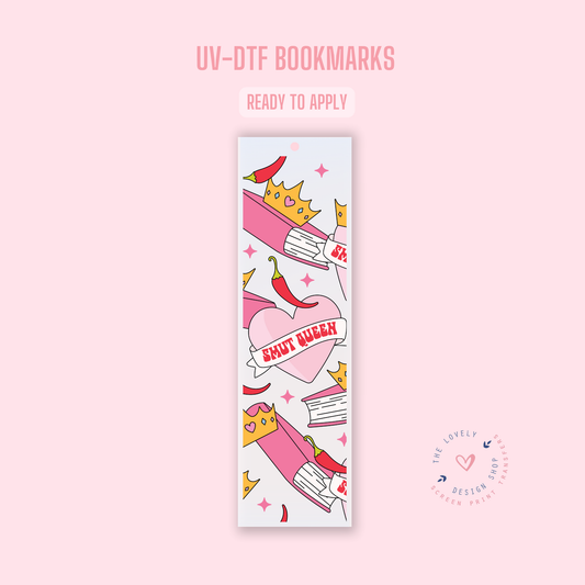 Book Queen (Smut - Spice) - UV DTF Bookmark Decal (Ready to Ship) May 28