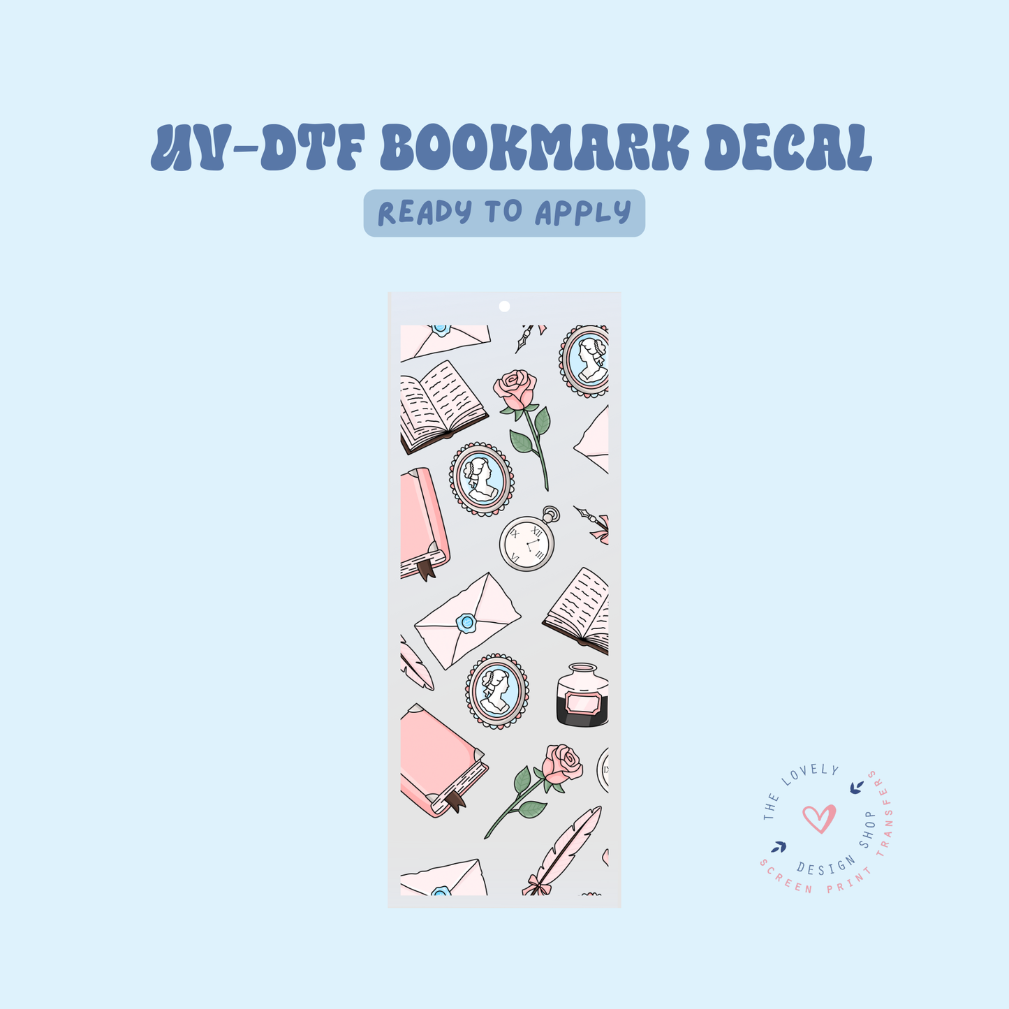 Historical Romance - UV DTF Bookmark Decal - Jan 27