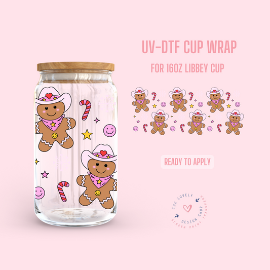 Howdy Gingerbread - UV DTF 16 oz Libbey Cup Wrap - Oct 28