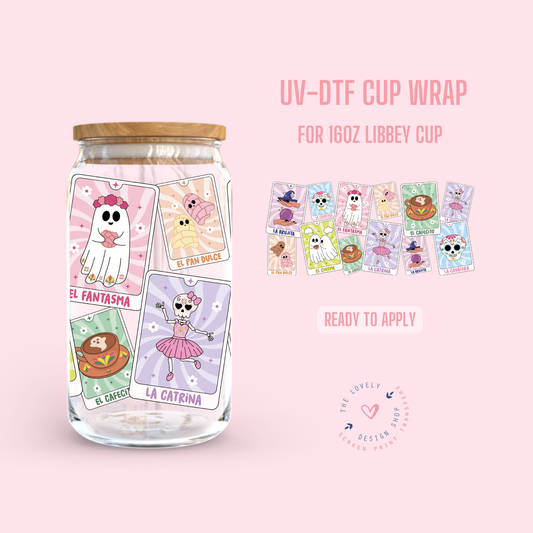 Loteria Spooky - UV DTF 16 oz Libbey Cup Wrap - Jul 22