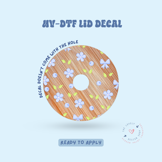Coquette Blueberries - UV DTF Lid Decal - Apr 23