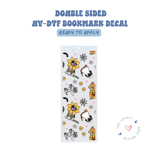 Spooky Pups - UV DTF Bookmark Decal - Aug 8