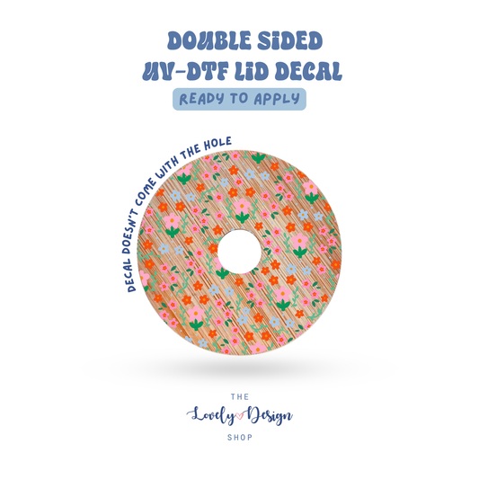 Summer Flowers - UV DTF Lid Decal - Aug 8