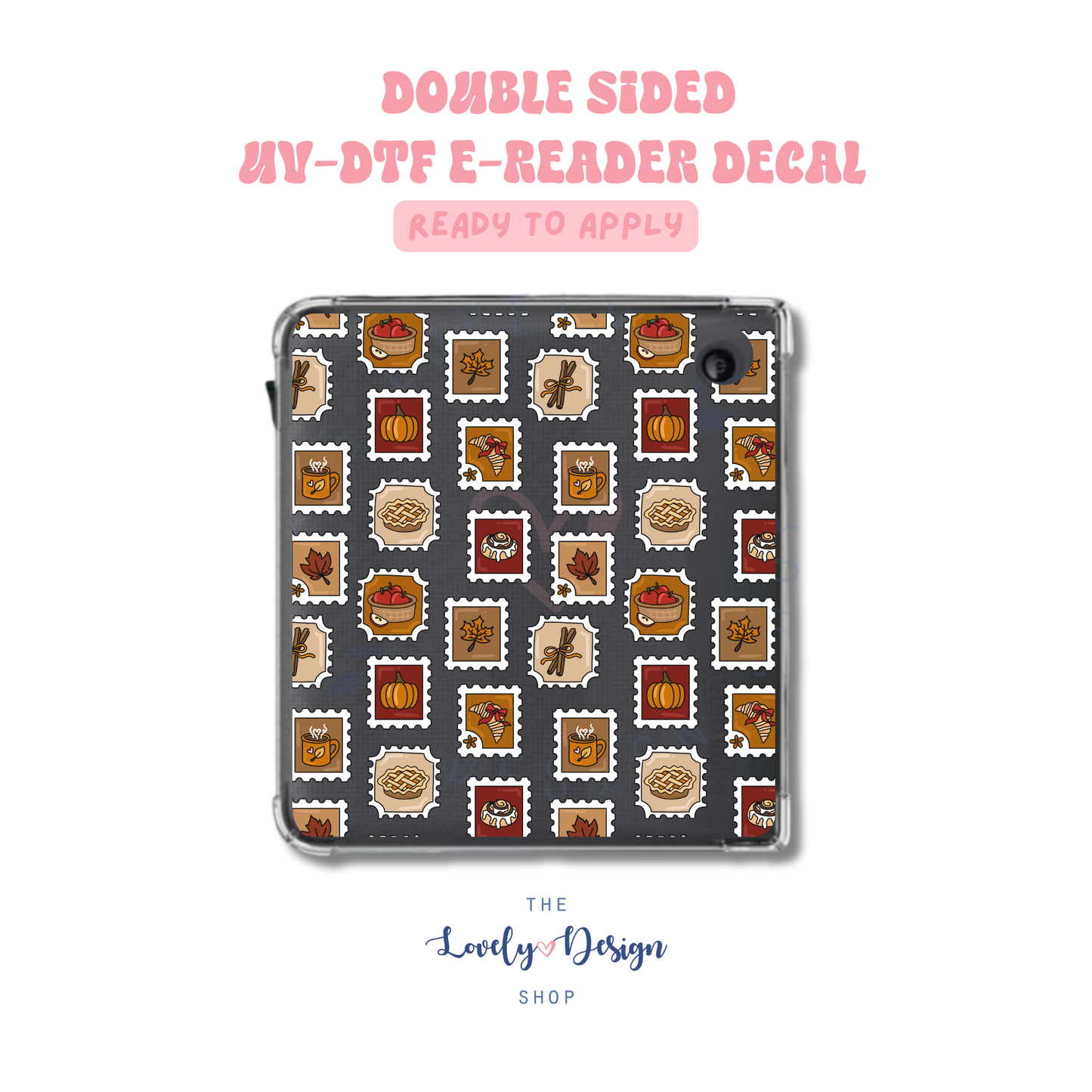 Fall Stamps - UV DTF E-Reader Decal - Aug 8