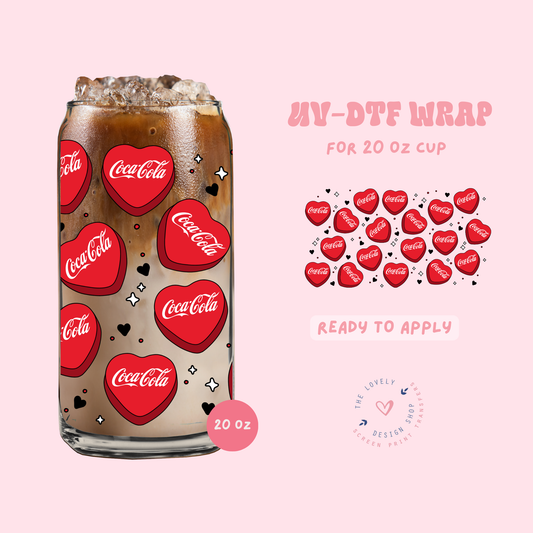 Coca Cola - UV DTF 20 oz Libbey Cup Wrap - Feb 19