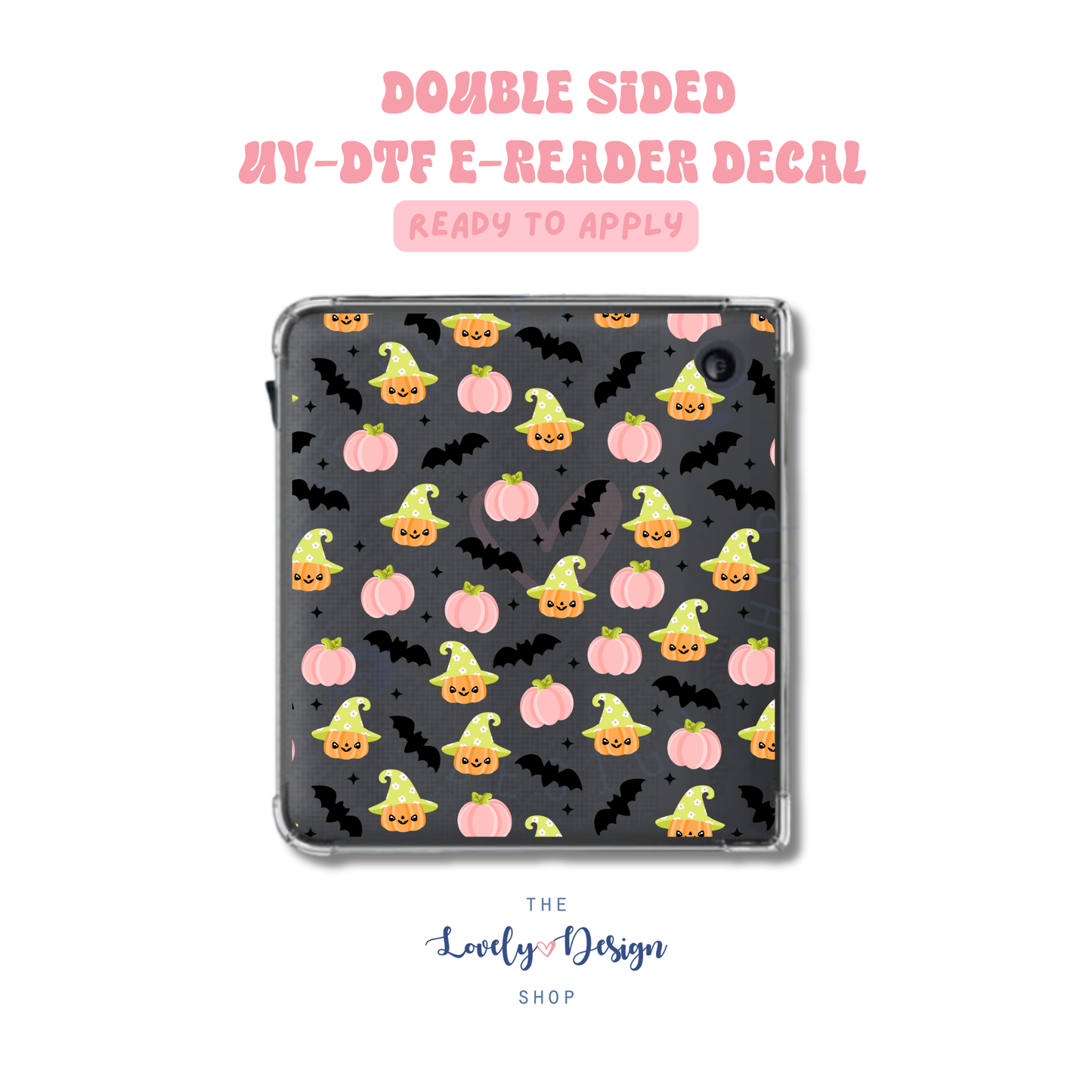 Cute Fall Bats - UV DTF E-Reader Decal - Sep 15