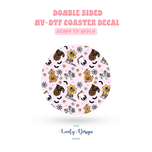 Spooky Pups - UV DTF Coaster Decal - Aug 8