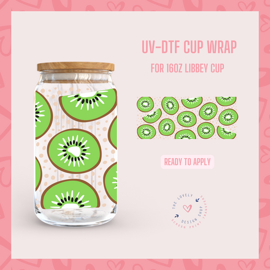 Kiwis - UV DTF 16 oz Libbey Cup Wrap (Ready to Ship)