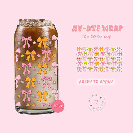 More Bows! - UV DTF 20 oz Libbey Cup Wrap - Apr 23