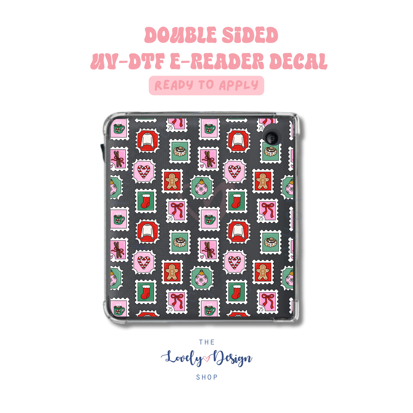 Christmas Stamps - UV DTF E-Reader Decal - Sep 15