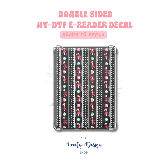 Candy Canes - UV DTF E-Reader Decal - Sep 15