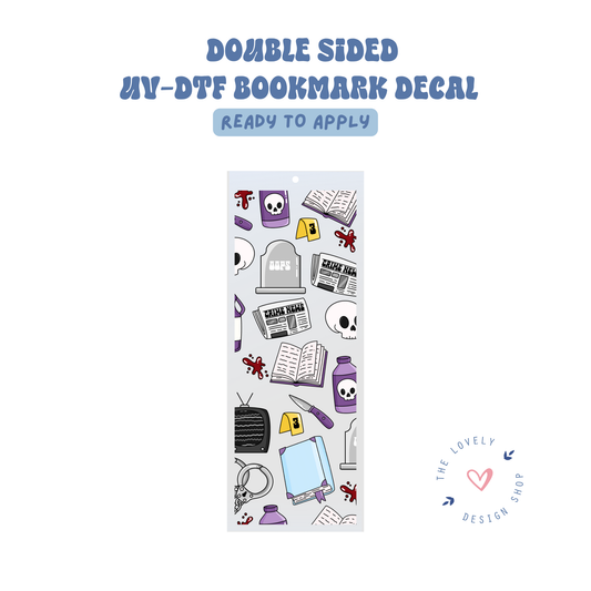 True Crime - UV DTF Bookmark Decal - Aug 8