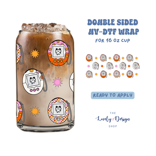 Tamagotchi - UV DTF 16 oz Libbey Cup Wrap - Aug 8