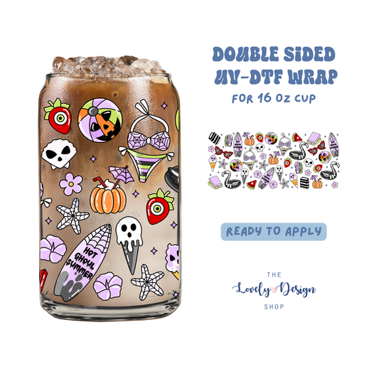 Summerween - UV DTF 16 oz Libbey Cup Wrap - Aug 8