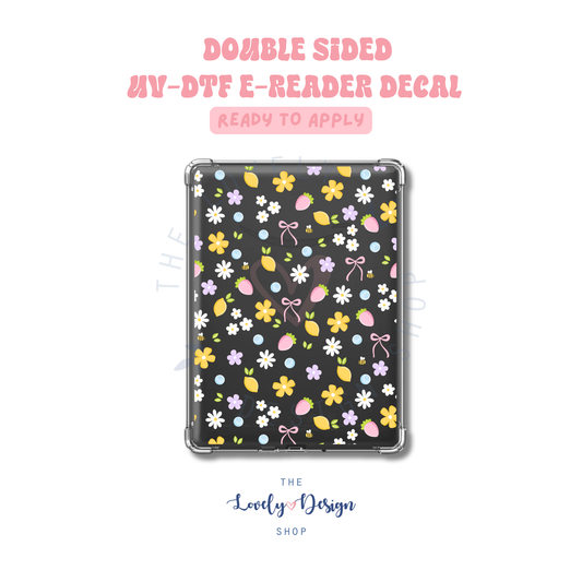 Fruity Floral - UV DTF E-Reader Decal - Aug 8