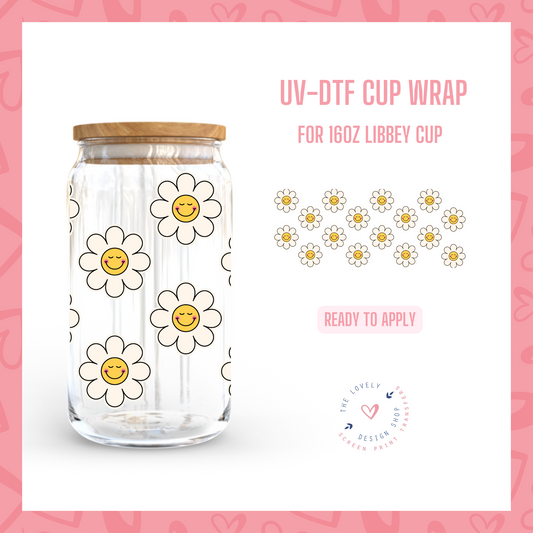 Blushing Flowers - UV DTF 16 oz Libbey Cup Wrap (Ready to Ship) Apr 17