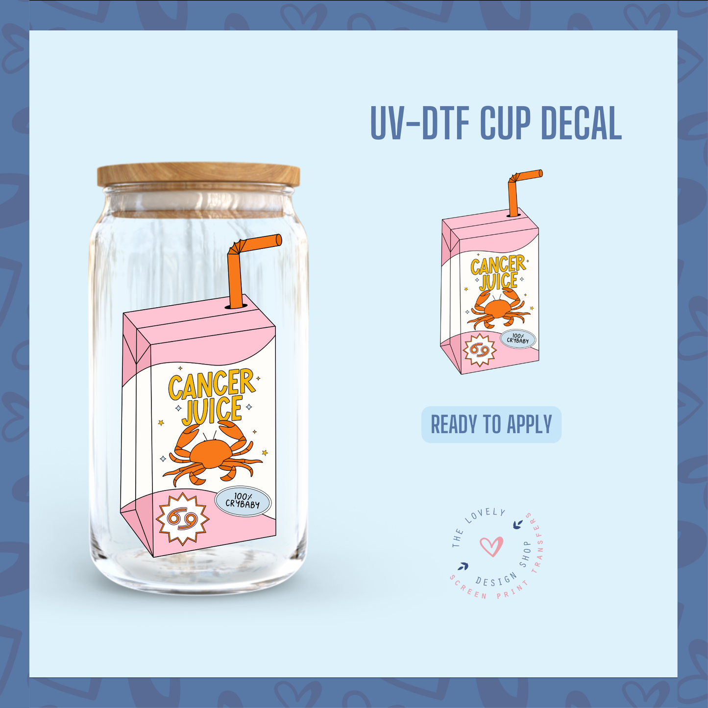 Zodiac Signs Juice Boxes - UV DTF Cup Decal (Ready to Ship) May 28