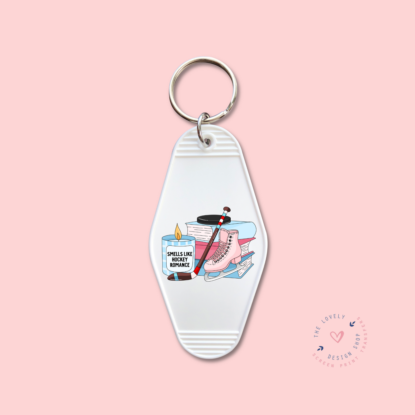 Smells Like Hockey Romance -  Keychain UV DTF Decal - Sep 23
