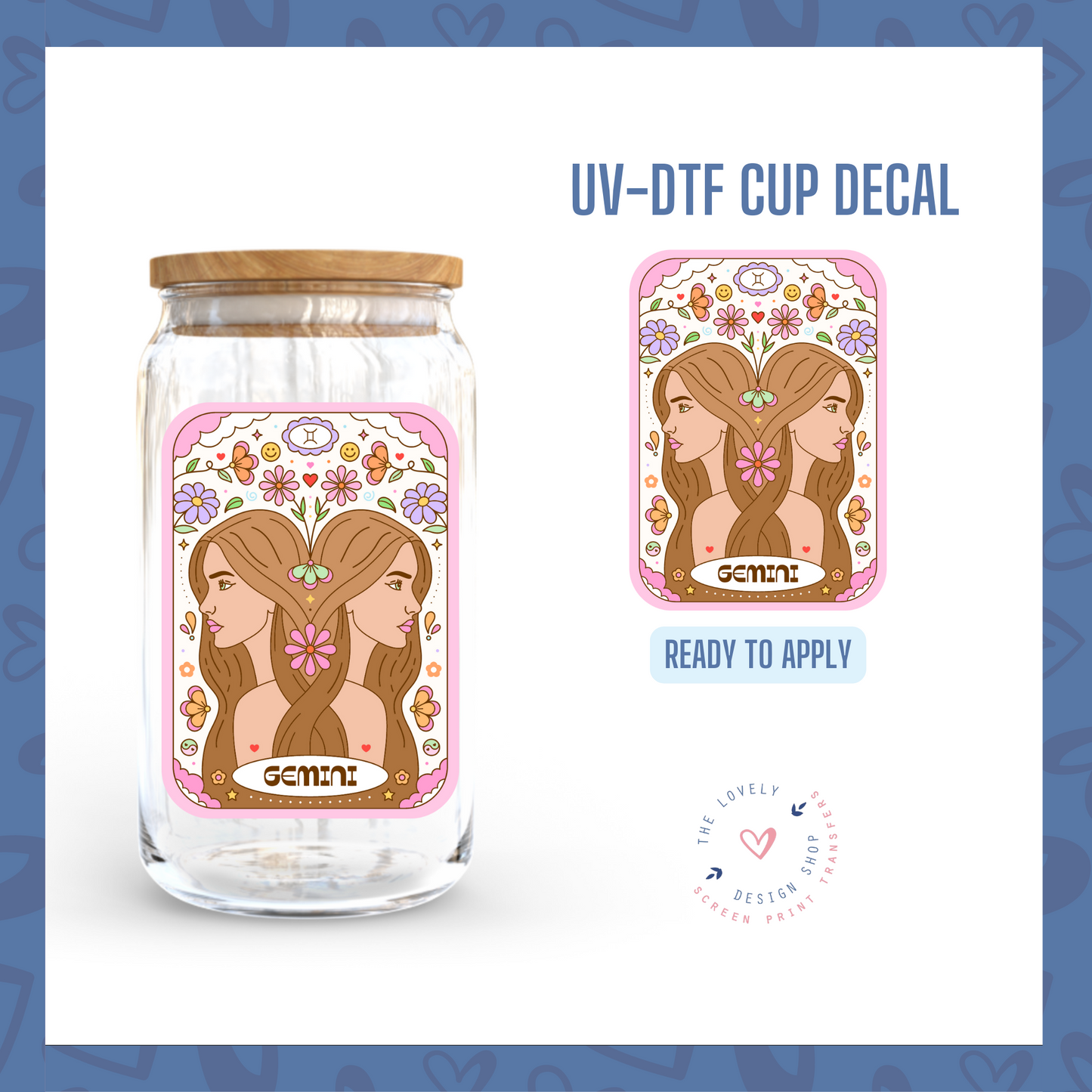 Zodiac Signs Tarot Cards - UV DTF Cup Decal (Ready to Ship) May 20