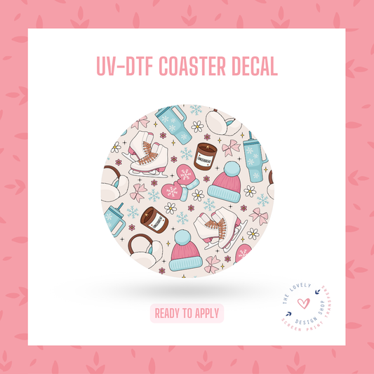Winter Girl - UV DTF Coaster Decal - Sep 9