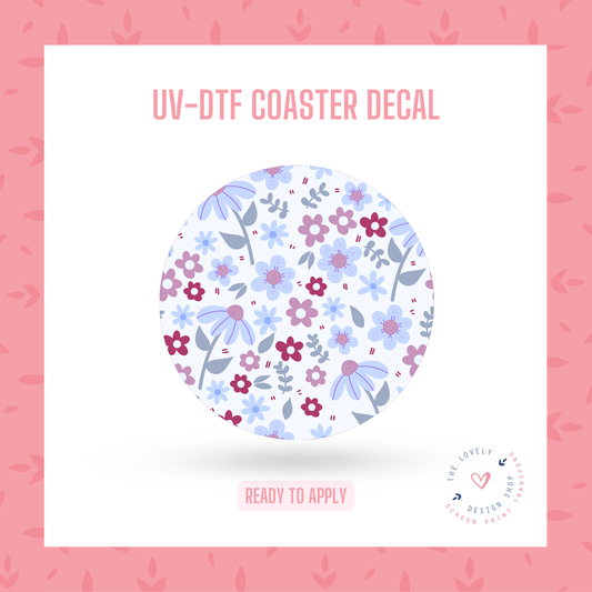 Season Flowers - UV DTF Coaster Decal (Ready to Ship) Jun 17