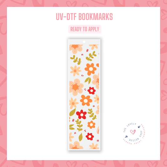 Season Flowers - UV DTF Bookmark Decal (Ready to Ship) Jun 17