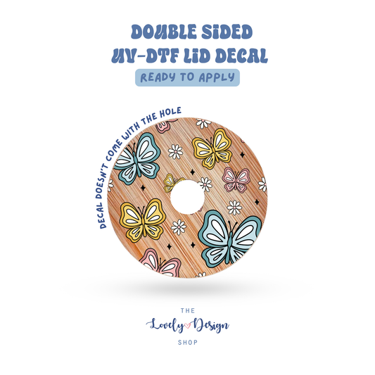 Retro Butterflies - UV DTF Lid Decal - Aug 27