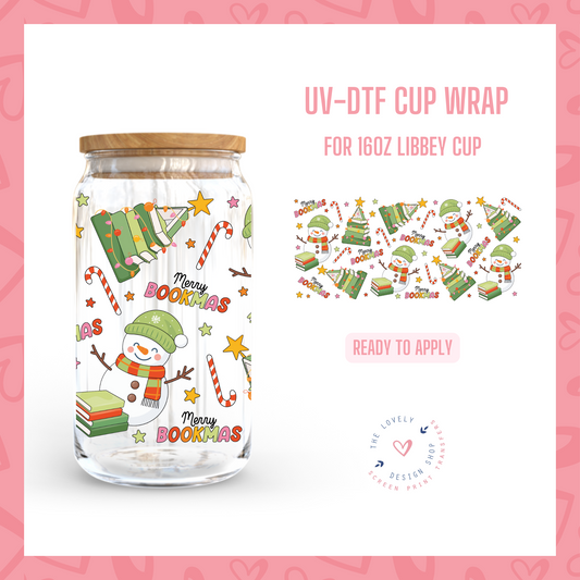 Merry Bookmas - UV DTF 16 oz Libbey Cup Wrap - Sep 9