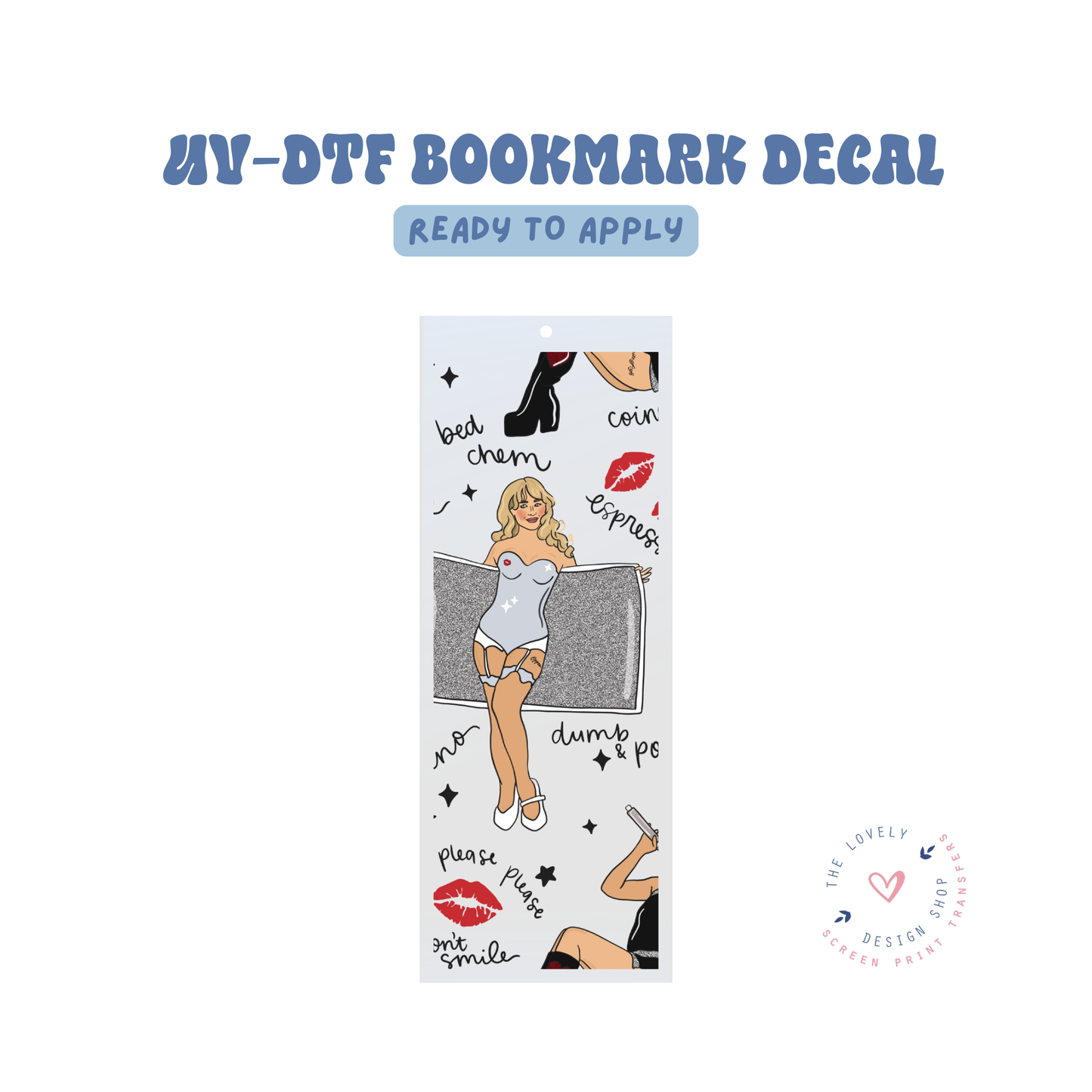 Sabri Short N' Sweet - UV DTF Bookmark Decal - Feb 4