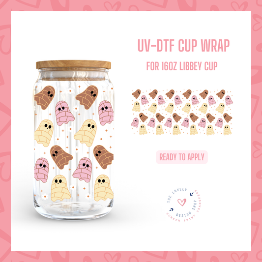 Spooky Pan Dulce - UV DTF 16 oz Libbey Cup Wrap - Jul 22