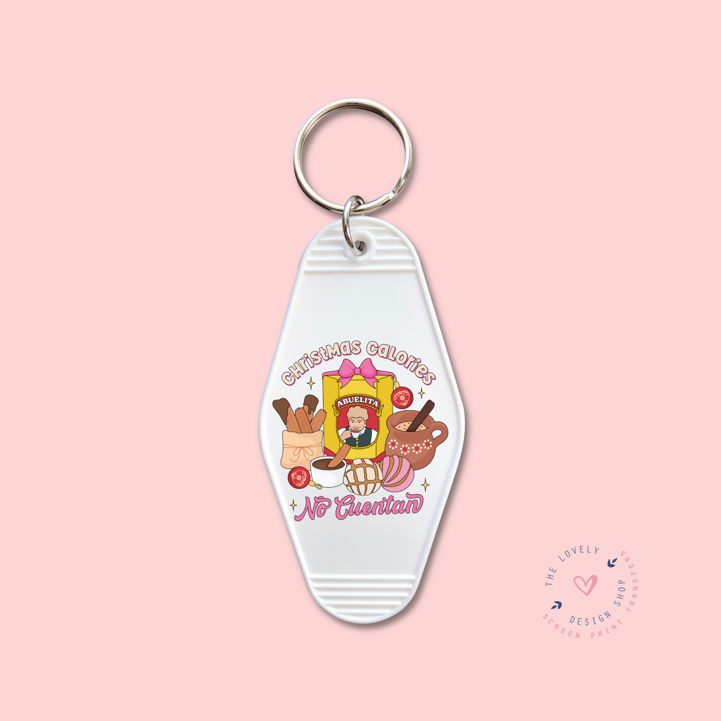 Christmas Calories No Cuentan -  Keychain UV DTF Decal - Sep 30
