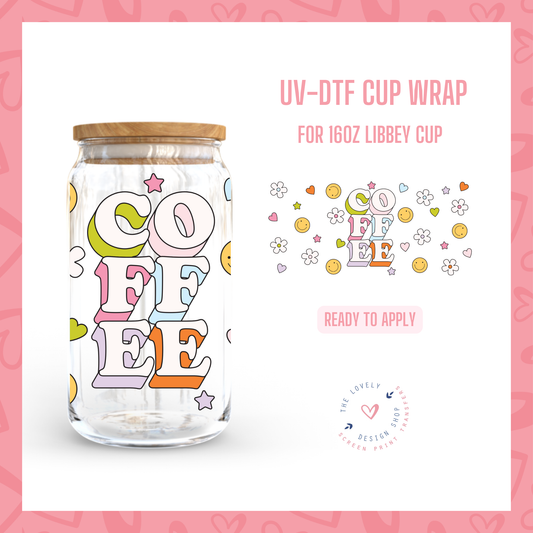 Pastel Coffee - UV DTF 16 oz Libbey Cup Wrap Jul 29