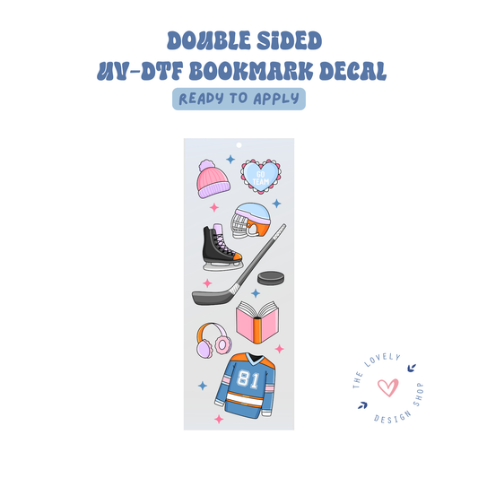 Hockey Romance - UV DTF Bookmark Decal - May 10