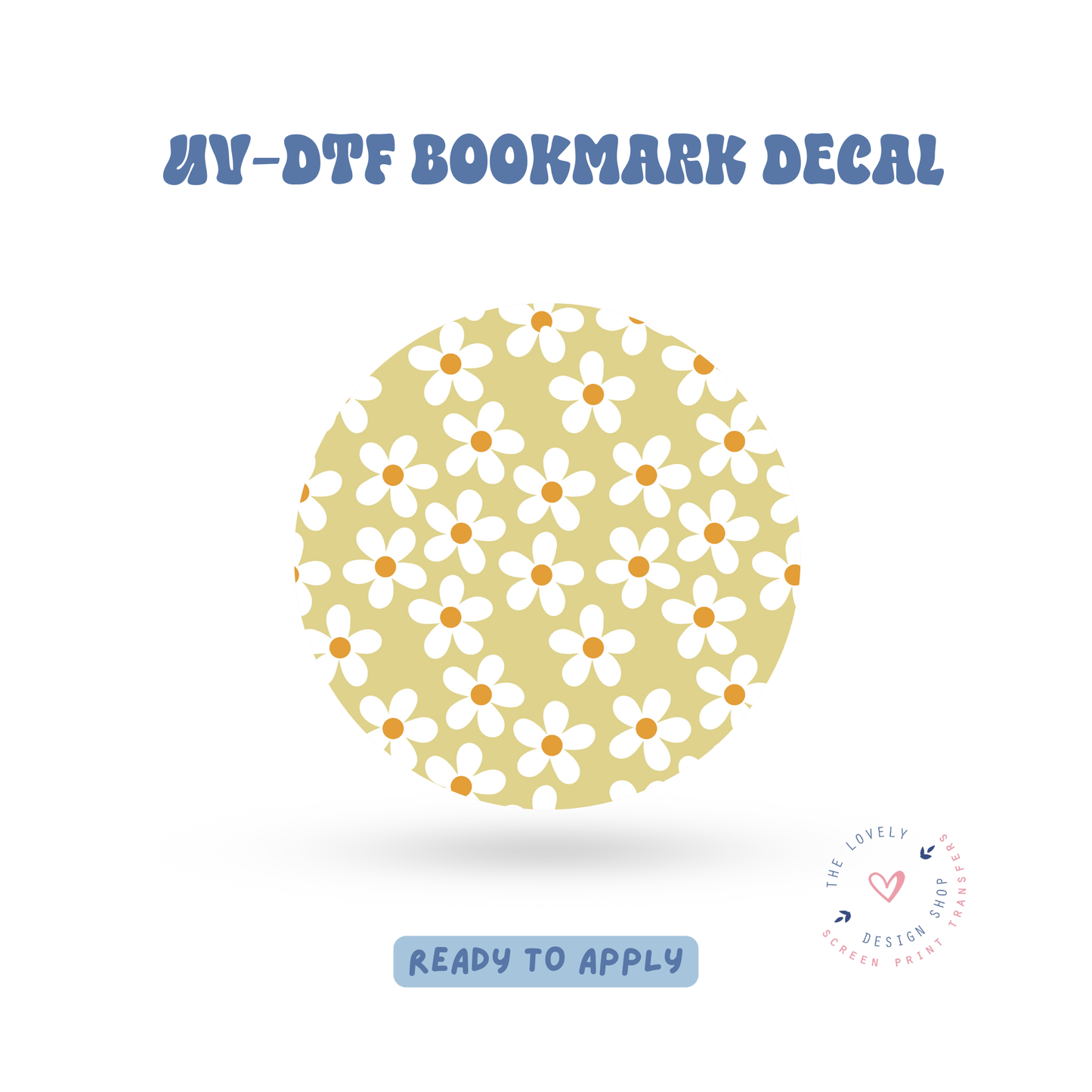 Green Daisies - UV DTF Coaster Decal - Jan 27