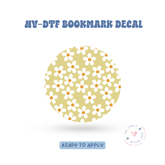 Green Daisies - UV DTF Coaster Decal - Jan 27