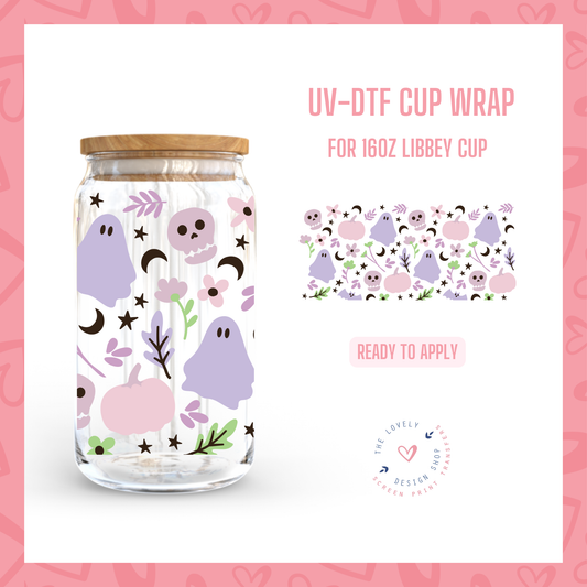 Pretty Paranormal - UV DTF 16 oz Libbey Cup Wrap (Ready to Ship) Jun 3
