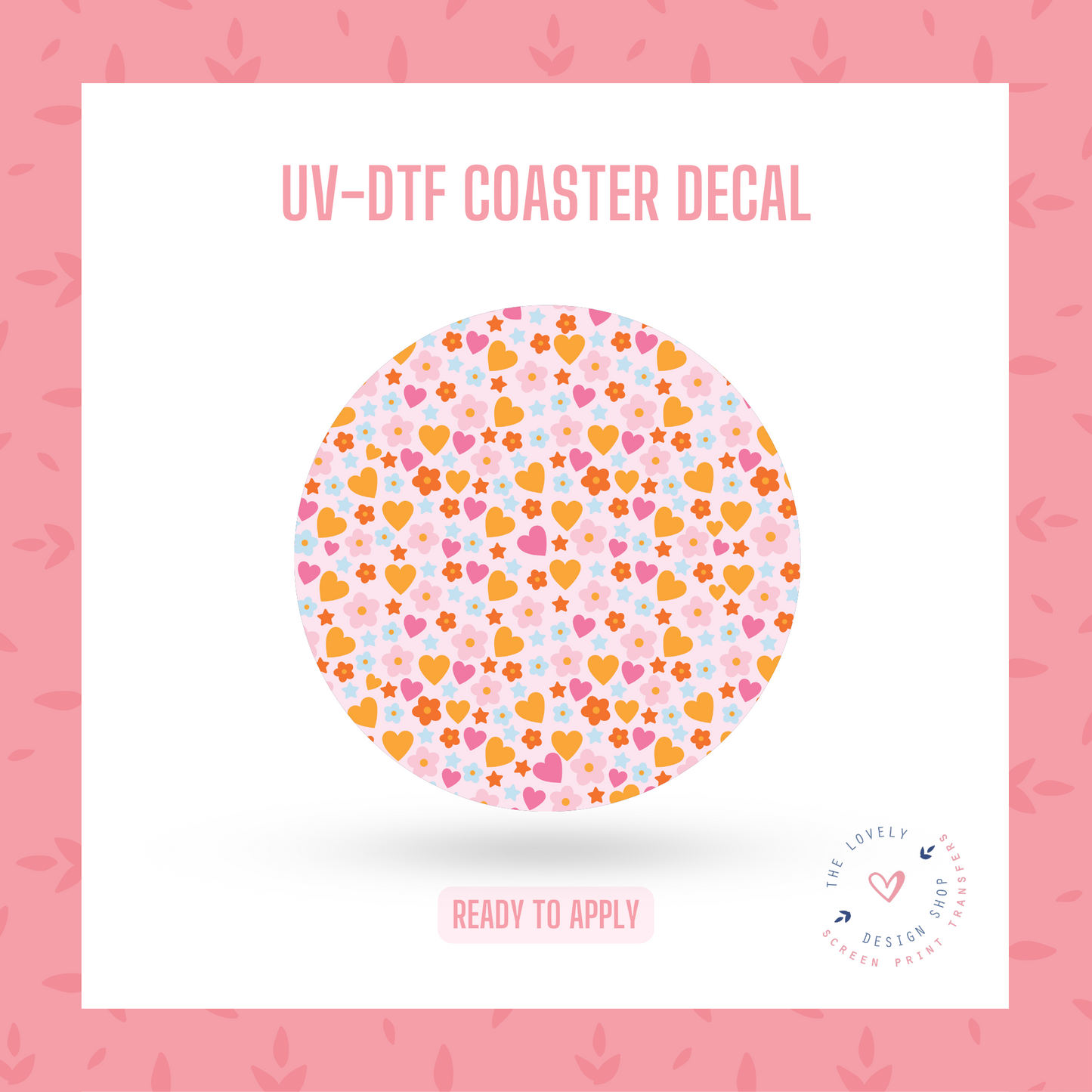 Colorful Confetti - UV DTF Coaster Decal (Ready to Ship) May 20
