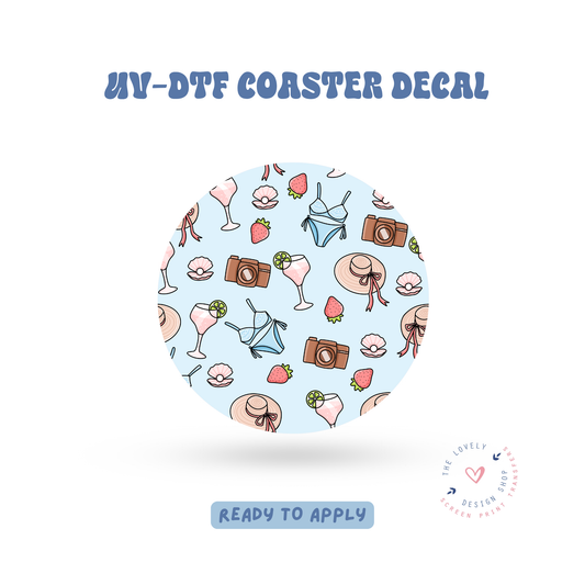Soft Summer - UV DTF Coaster Decal - Jun 11