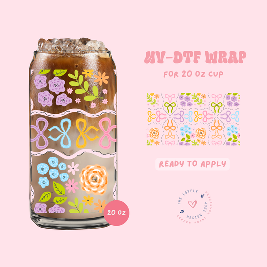 Colorful Pattern - UV DTF 20 oz Libbey Cup Wrap - Apr 23