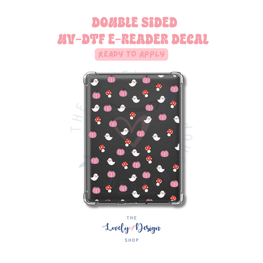 Ghosties Ans Mushies - UV DTF E-Reader Decal - Aug 8